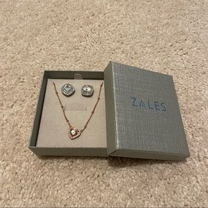 [SOLD] Zales 18K Rose Gold Plate & Sterling Silver Studs